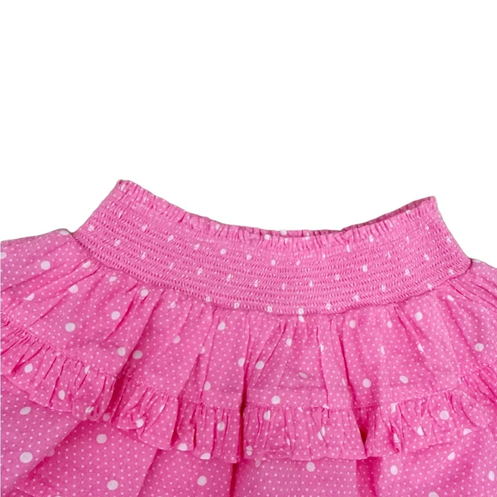 NWT LoveShackFancy Billie Skirt Hot Pink Cherry Size 5-6Y